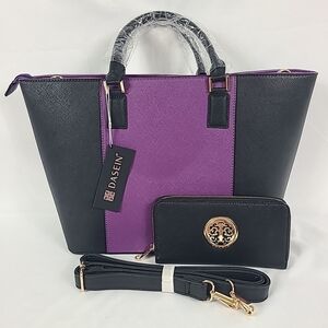 Dasein Women's Classic Handbag Tote Shoulder Bag Top Handle Satchel Travel Purse